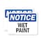 Signmission Wet Paint, 10 in W x Rectangle, Plastic OS-2PACK-NS-P-710-L-19034 - alternate 1